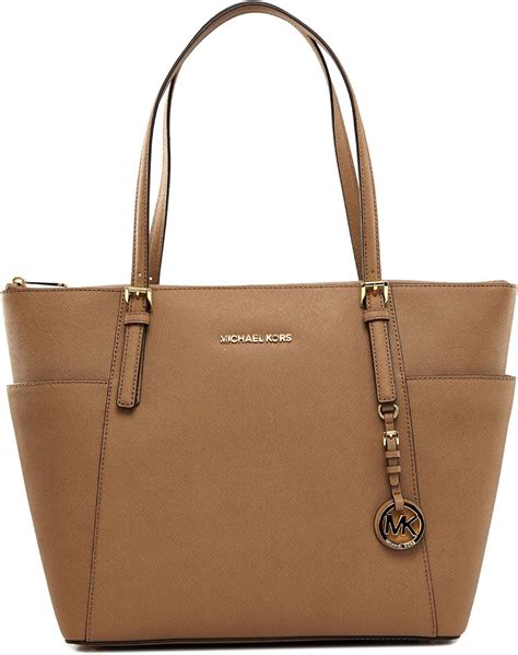 michael kors jet set beige leather shoulder bag|Michael Kors outlet jet set.